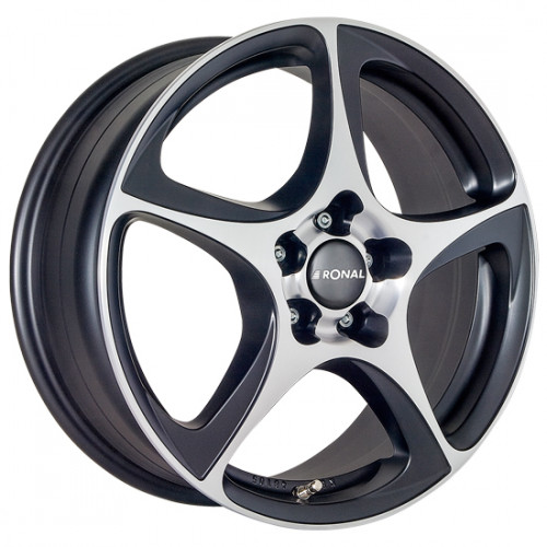 Ronal R53 W8 R18 PCD5x120 ET30 DIA82 matt black front diamond cut
